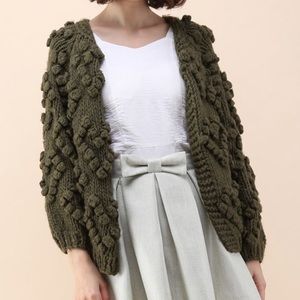 Chicwish Popcorn Heart Cardigan